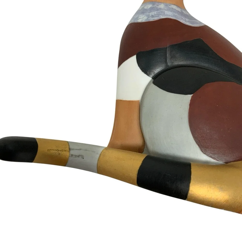 Goebel Rosina Wachtmeister Stella Cat Figurine Porcelain Modern Art Gold 7